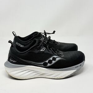 Saucony Triumph 22 Shoes Womens 8.5 Black Gray Running Walking Comfort Sneakers